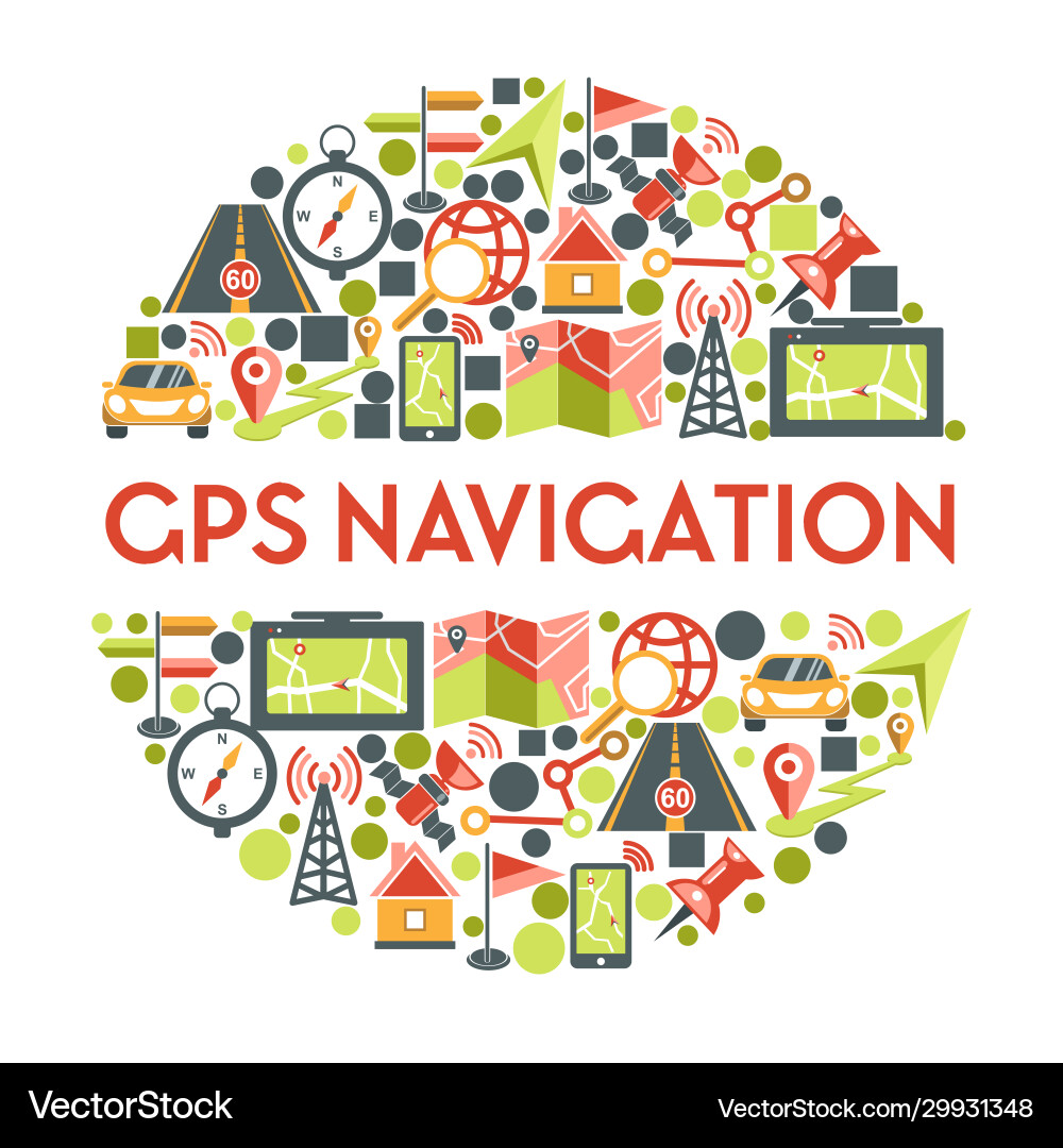 Gps navigation and maps location cartography Gps navigation and maps location cartography vector image