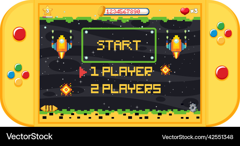 Handheld game console isolated Handheld game console isolated Vector Image