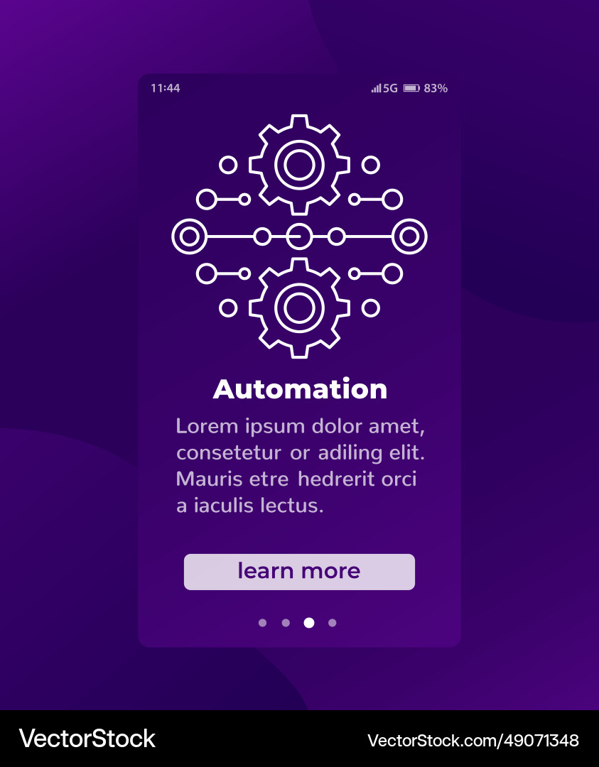 Integration or automation banner with line icon Integration or automation banner with line icon vector image