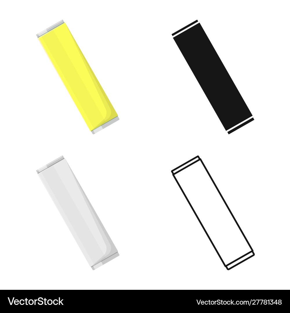 Isolated object chewing and stick symbol vector image