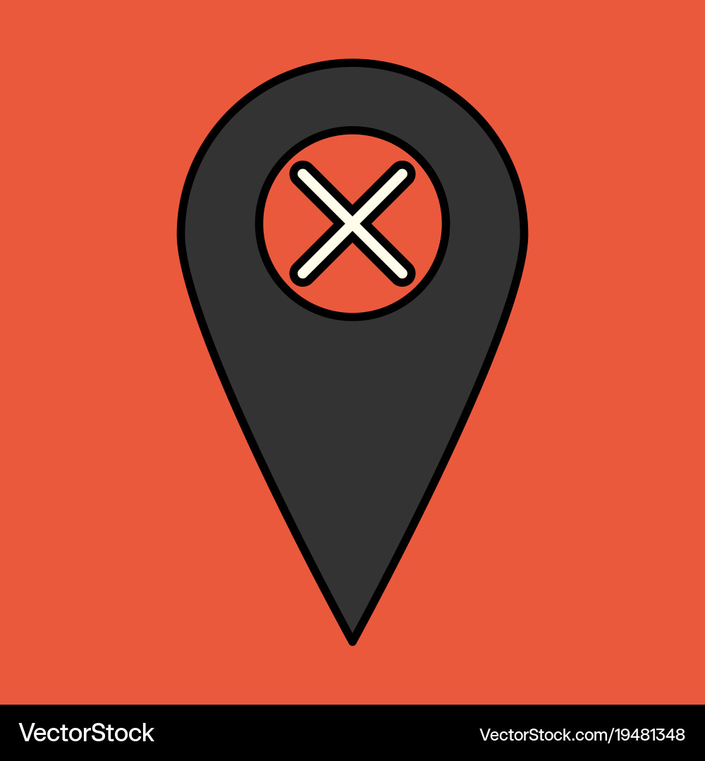 Navigation geolocation icon in flat design vector image