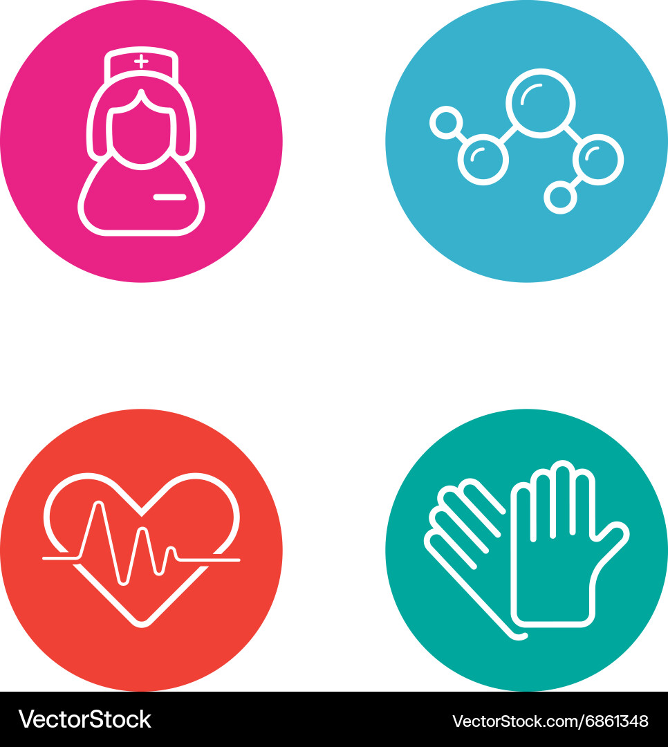 Round circle buttons with icons can be used vector image