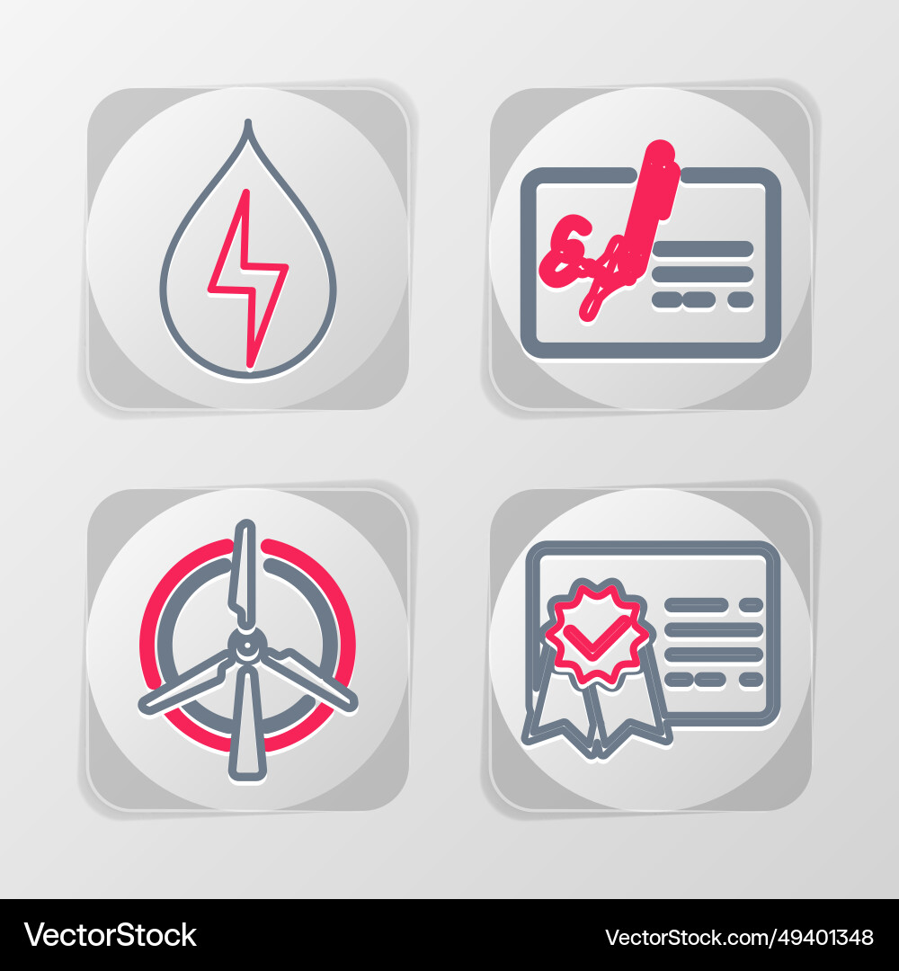 Set line certificate template rotating wind Vector Image