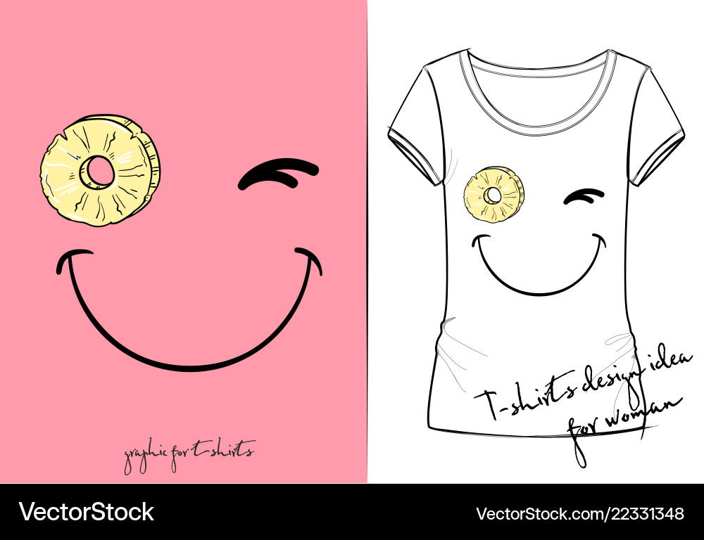 T-shirt of positive winks smiley T-shirt of positive winks smiley vector image