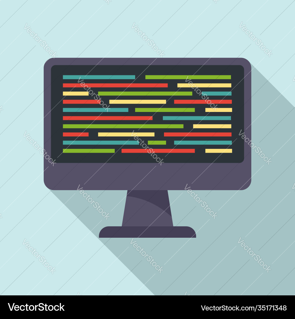 Testing software performance icon flat style Testing software performance icon flat style vector image