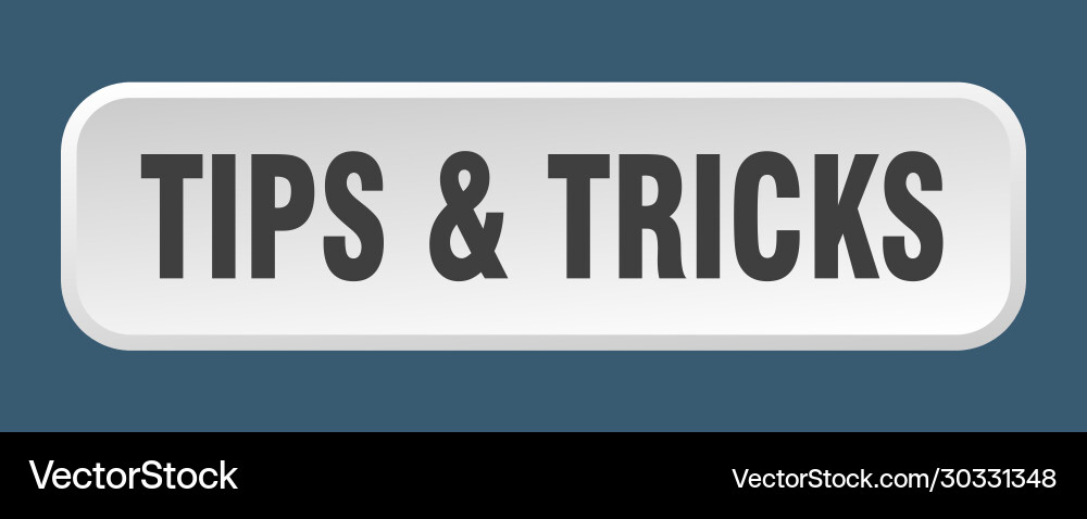 Tipps Tricks Taste Quadrat 3d Druck vektorbild