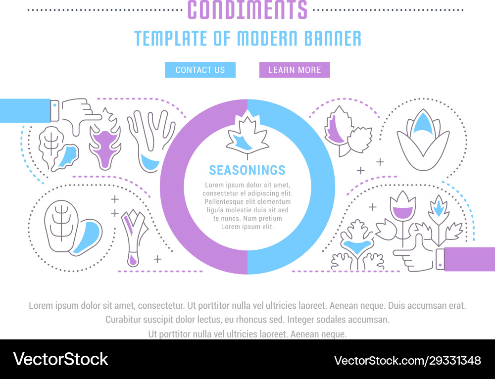 Website banner and landing page condiments vector image