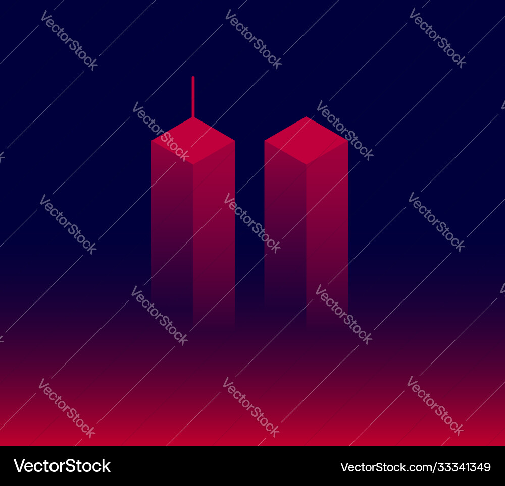 911 attack remembrance memorial day september 11 Vector Image