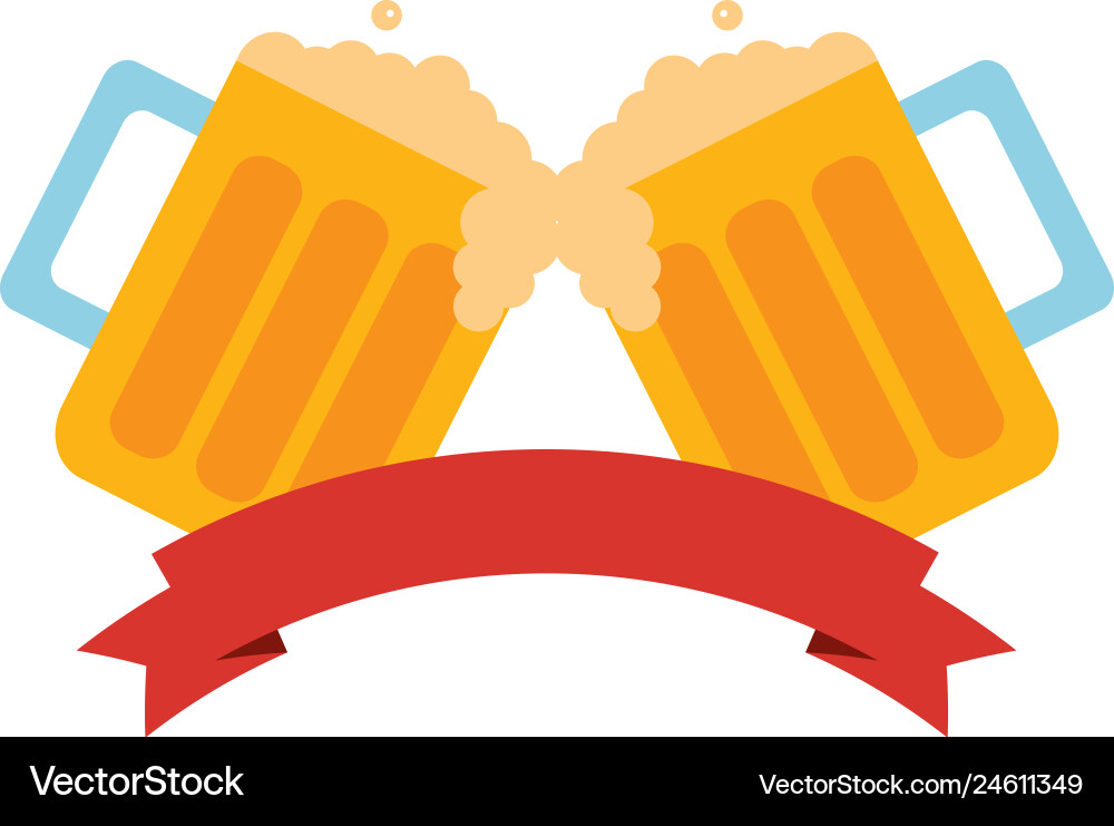 Bierglasgetränk mit Band isoliert Ikone Bierglasgetränk mit Band isoliert Ikone vektorbild