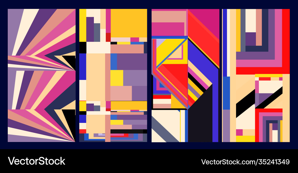 Bunte abstrakte flüssige geometrische Banner Bunte abstrakte flüssige geometrische Banner vektorbild