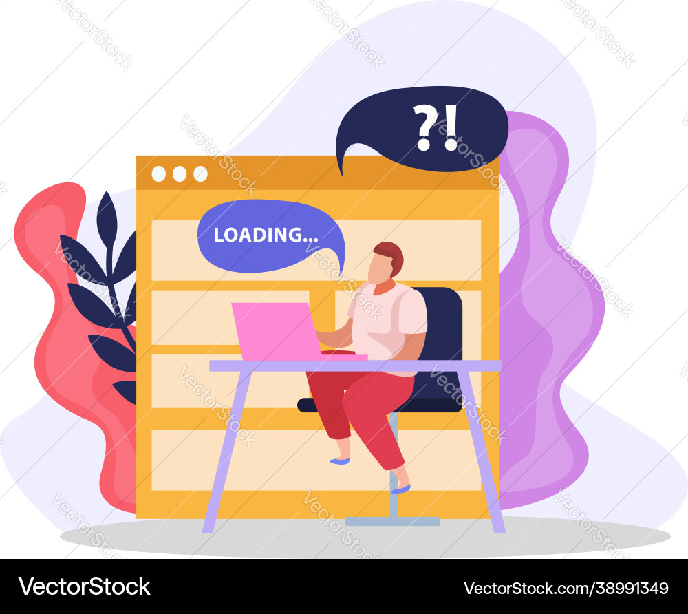 Computer user composition Computer user composition Vector Image