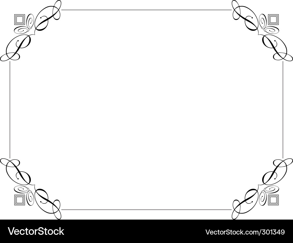 Elegant Scroll Border Vector Image
