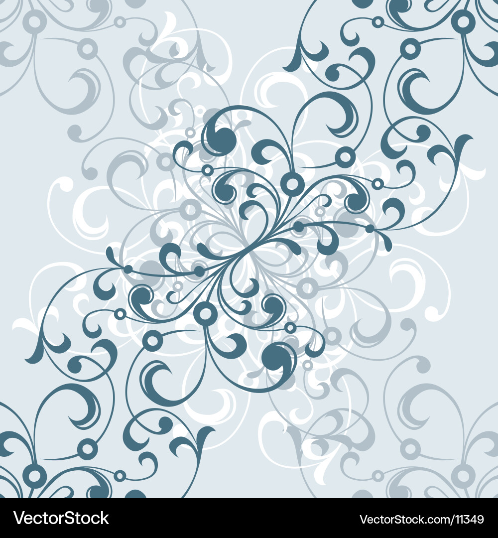 Intricate Floral Scroll Pattern vector image