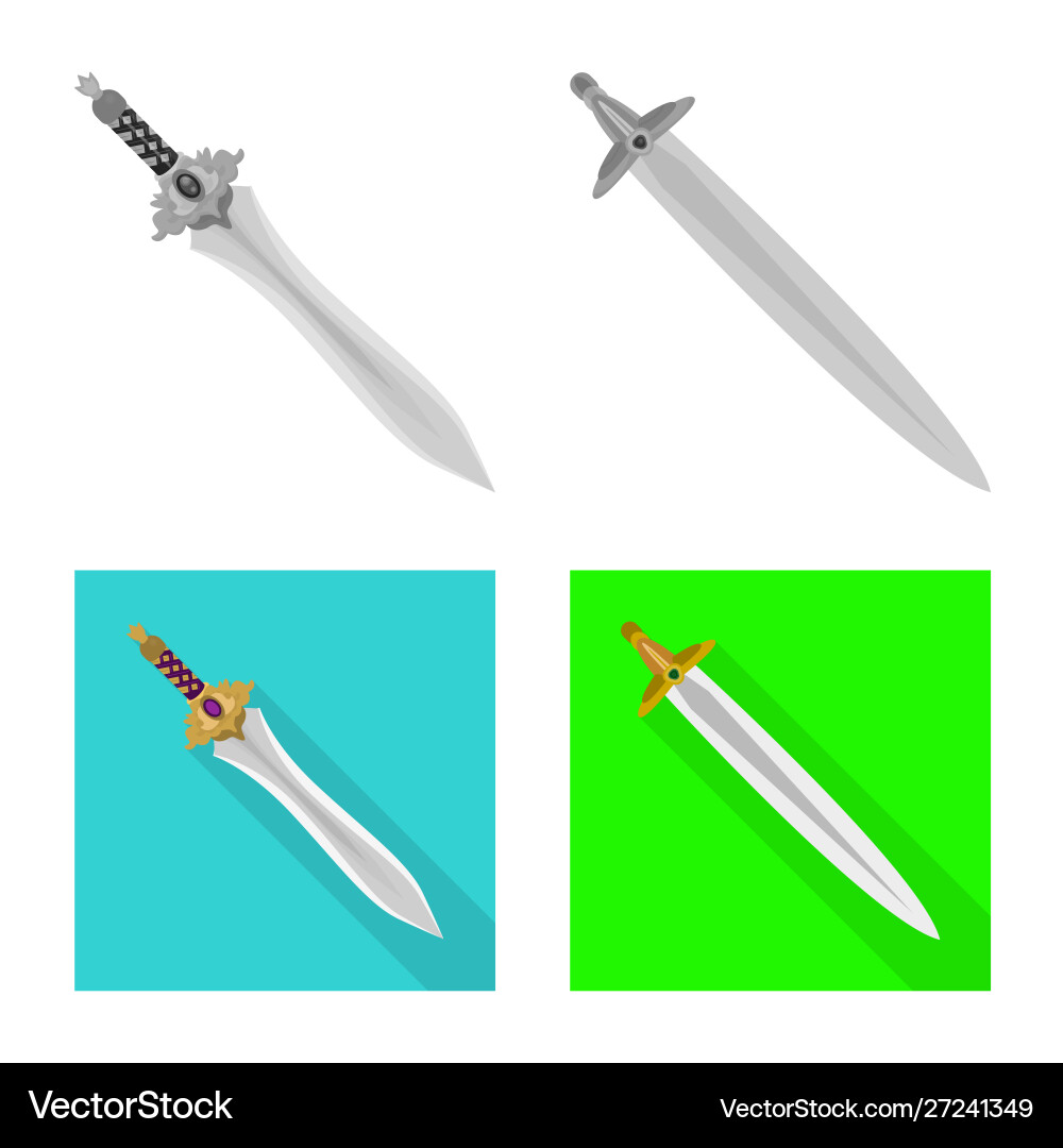Isolated object game and armor logo set Vector Image