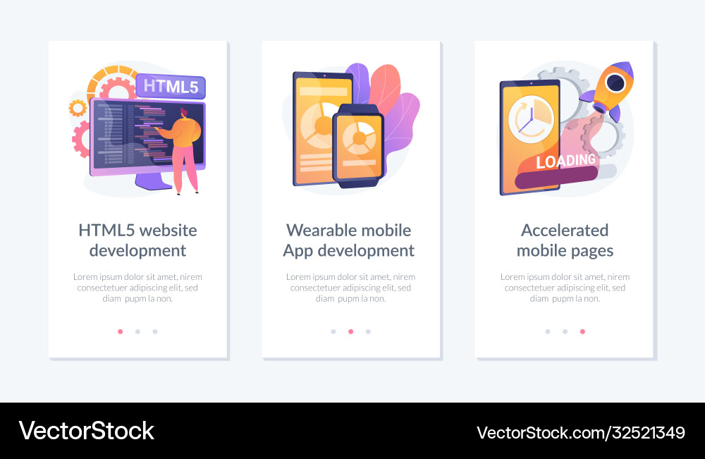 It development services app interface template It development services app interface template vector image