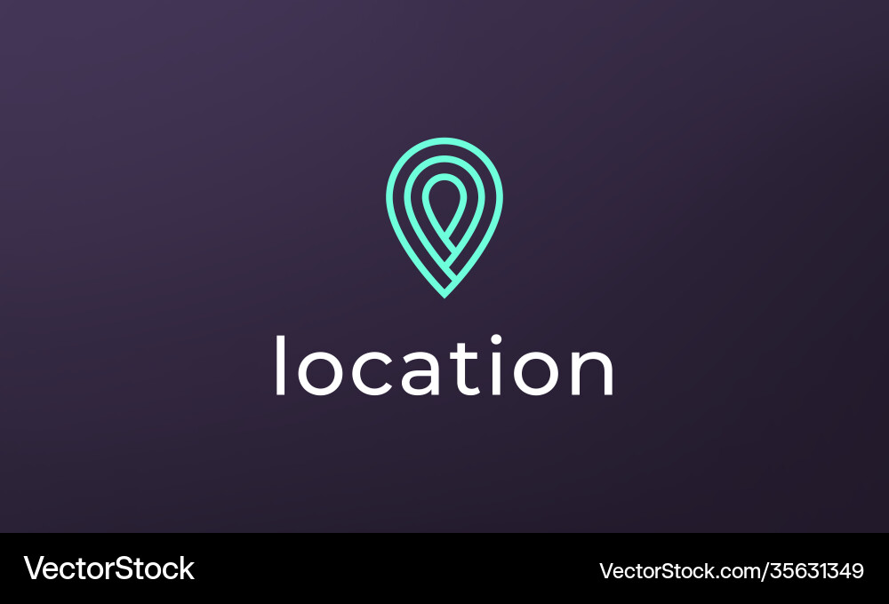 Location Pin Route Icon Vector Image