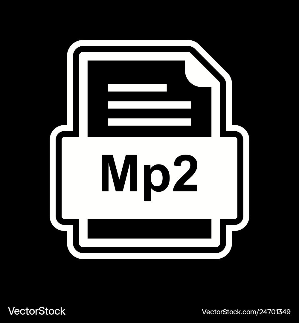 Mp2 file document icon vector image