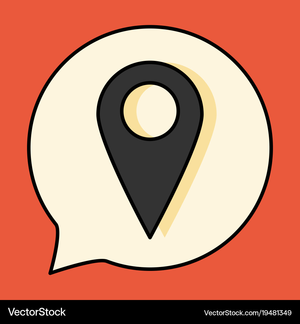 Navigation geolocation icon in flat design Vector Image