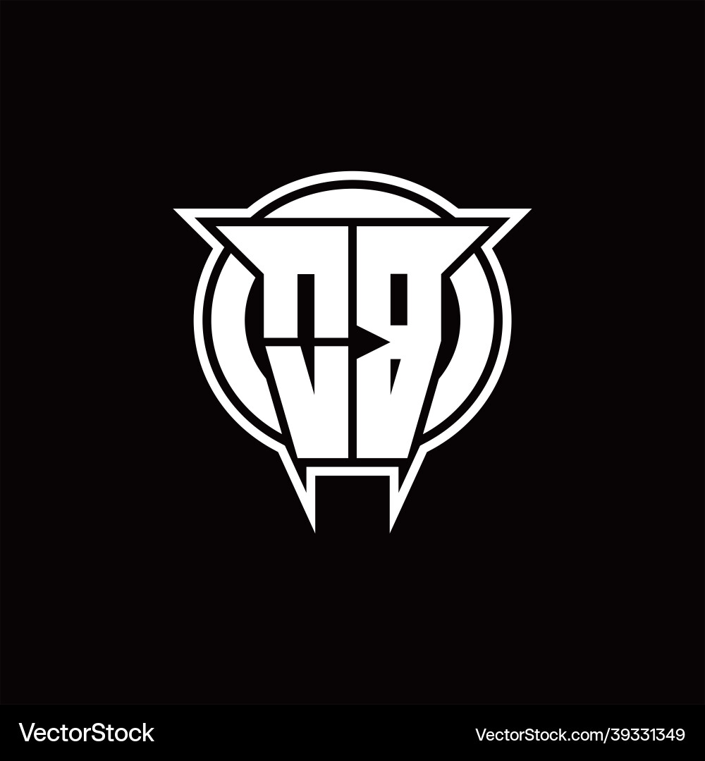 Ob logo monogram with circle rounded shape design Ob logo monogram with circle rounded shape design Vector Image