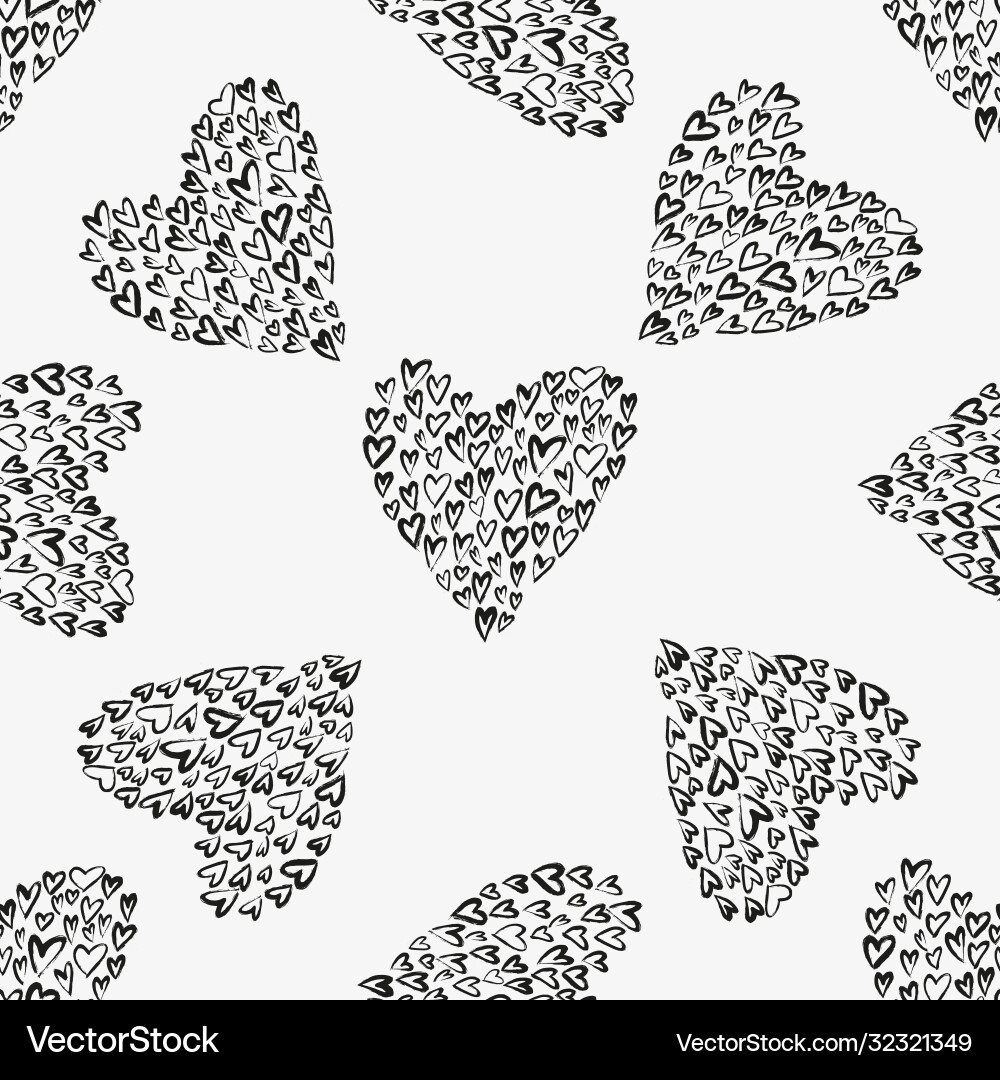 Seamless pattern with hearts Seamless pattern with hearts Vector Image