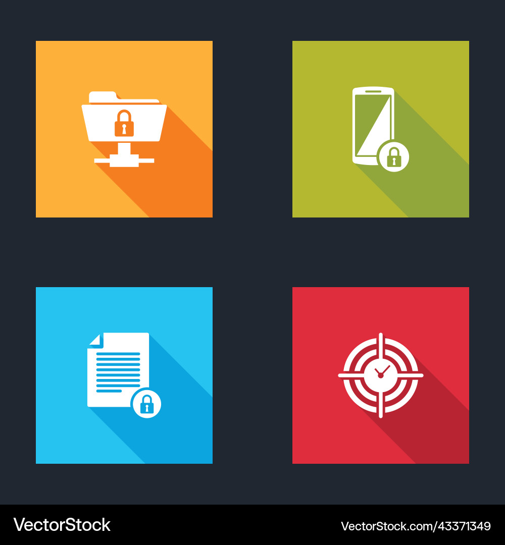 Set ftp folder and lock smartphone with document Set ftp folder and lock smartphone with document Vector Image