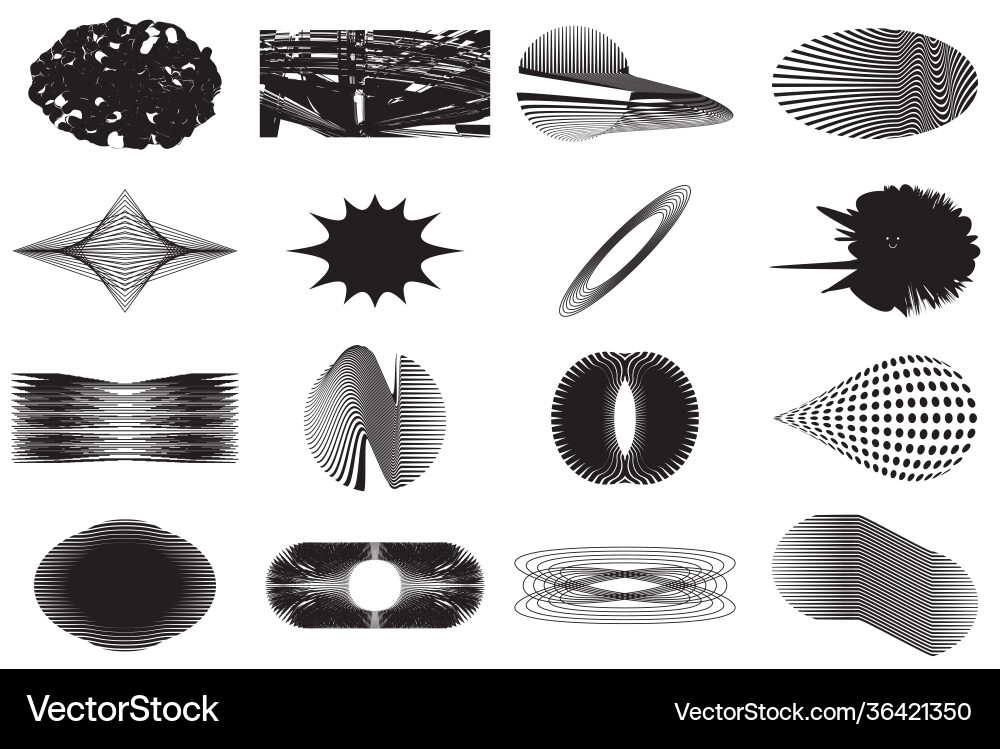 Abstract geometric shapes set transition effect Abstract geometric shapes set transition effect Vector Image