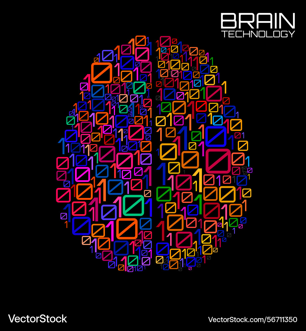 Artificial intelligence abstract brain Artificial intelligence abstract brain vector image