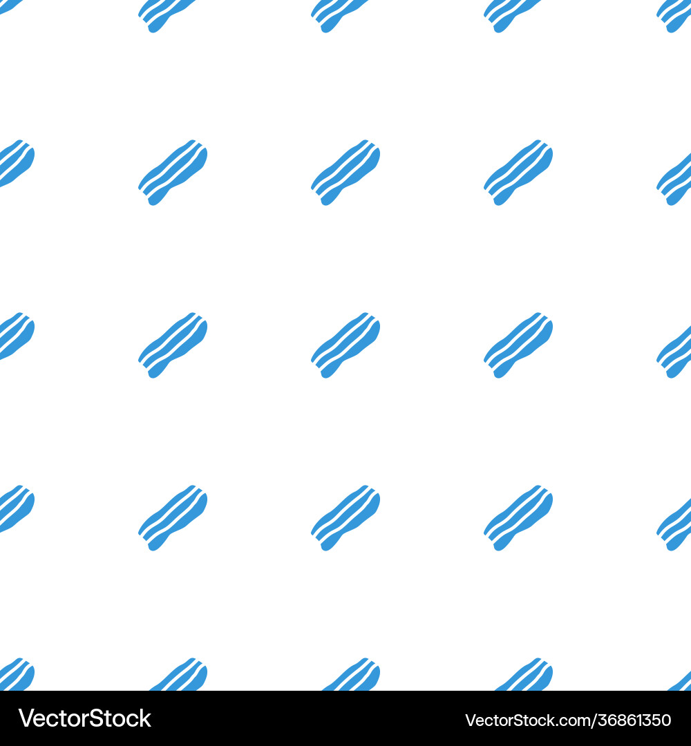 Bacon icon pattern seamless white background Vector Image