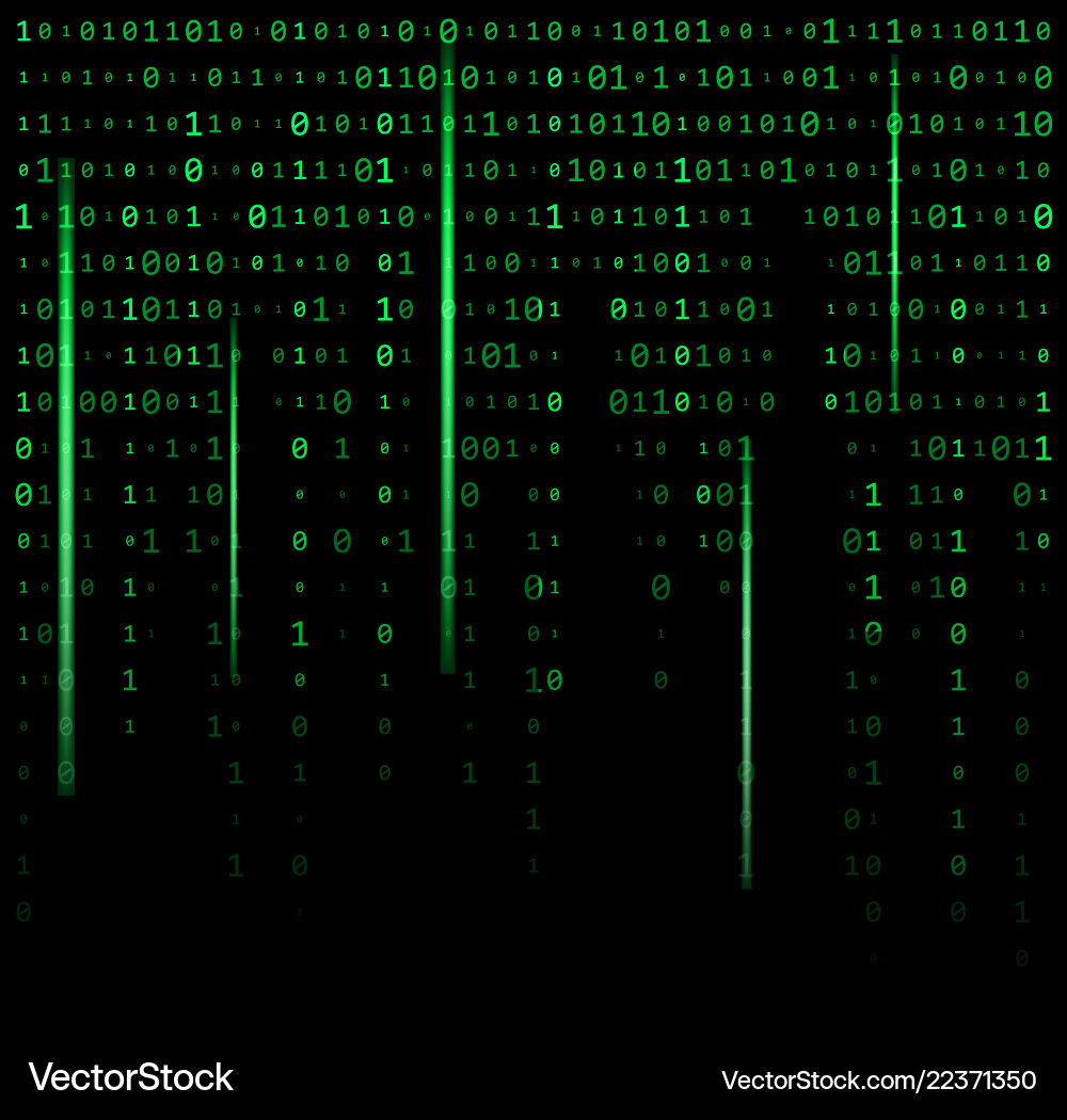 Binärcode Null ein Matrix grün Hintergrund Binärcode Null ein Matrix grün Hintergrund vektorbild