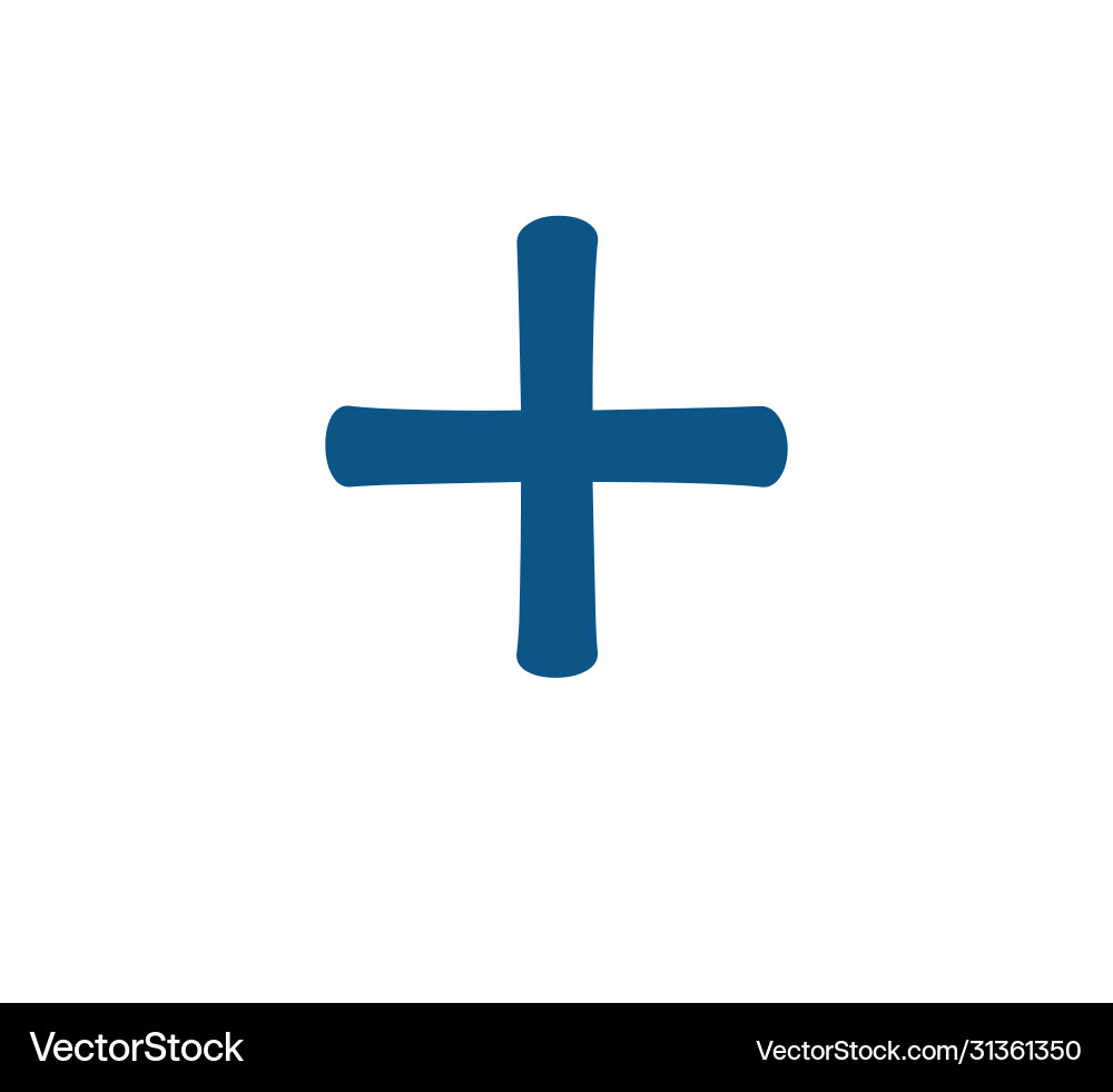 Classical blue color plus design with shadow Classical blue color plus design with shadow Vector Image