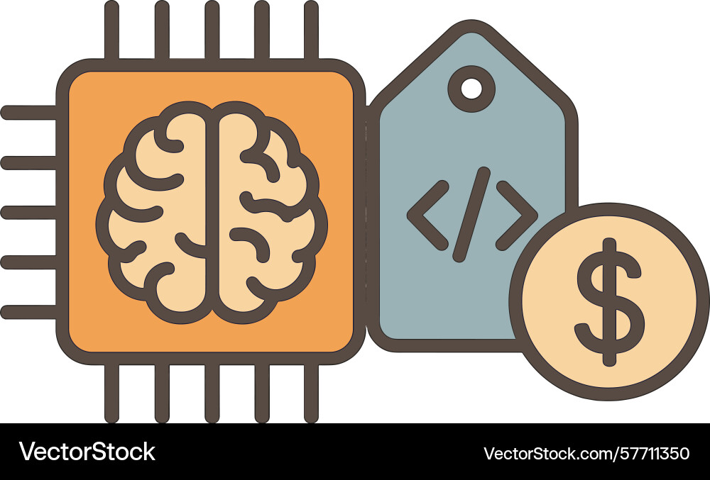 Concept of artificial intelligence vector image