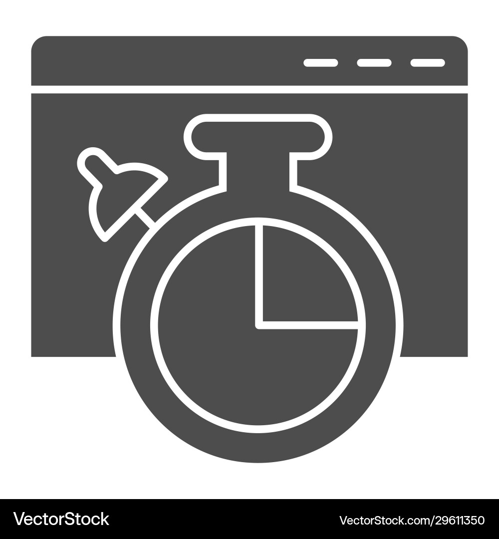 Connection speed window solid icon web browser Connection speed window solid icon web browser vector image
