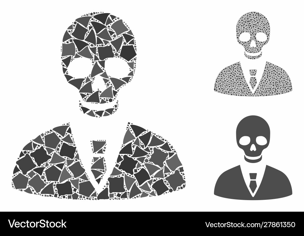 Deadly manager mosaic icon bumpy parts Deadly manager mosaic icon bumpy parts vector image