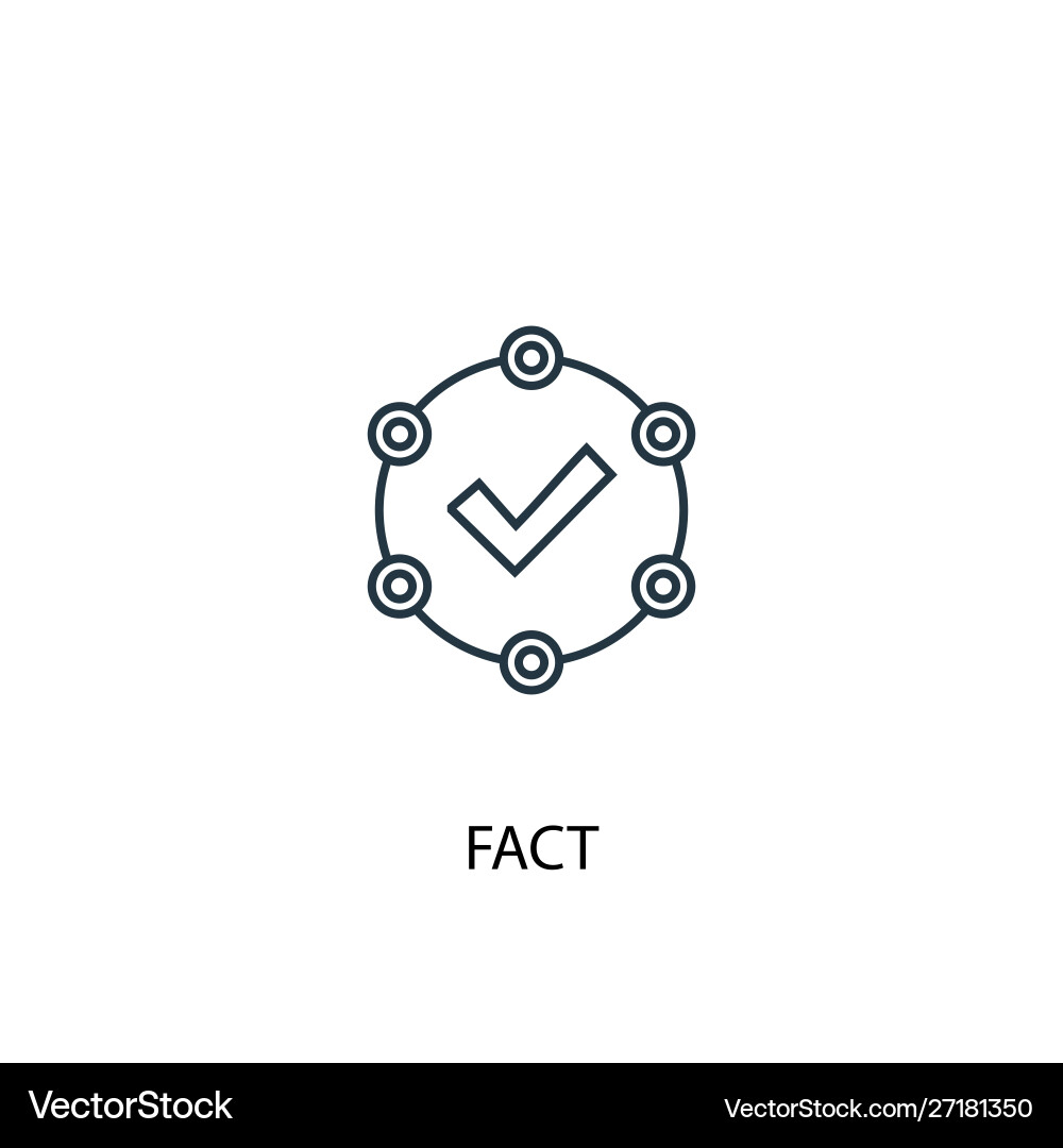 Fact concept line icon simple element vector image