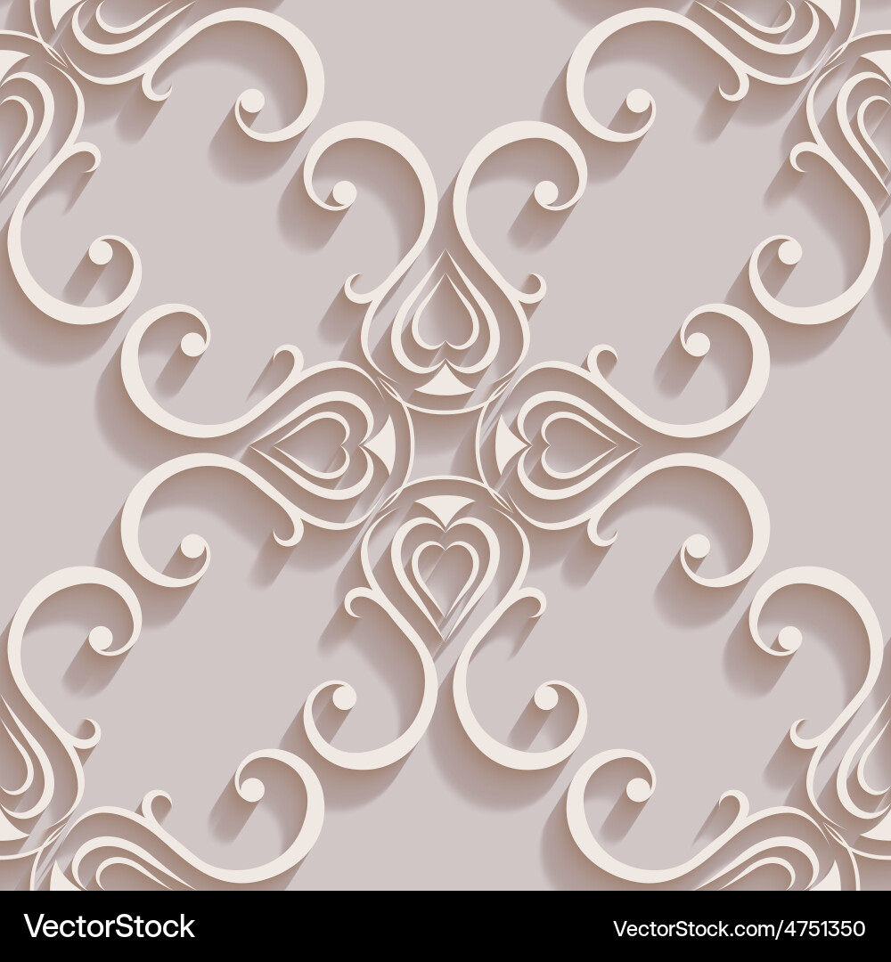 Floral pattern wallpapers in the style of baroque Vector Image