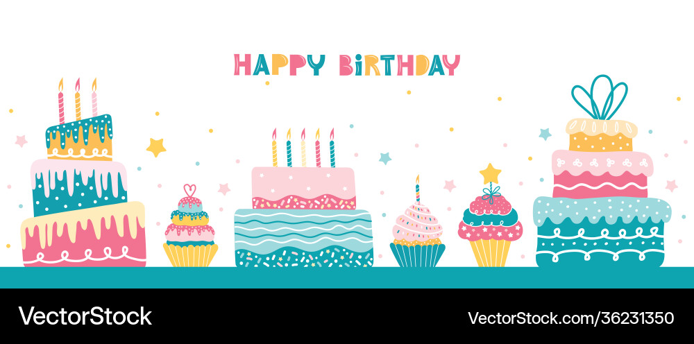 Happy Birthday vertikale Weihnachtskarte oder Banner Happy Birthday vertikale Weihnachtskarte oder Banner vektorbild