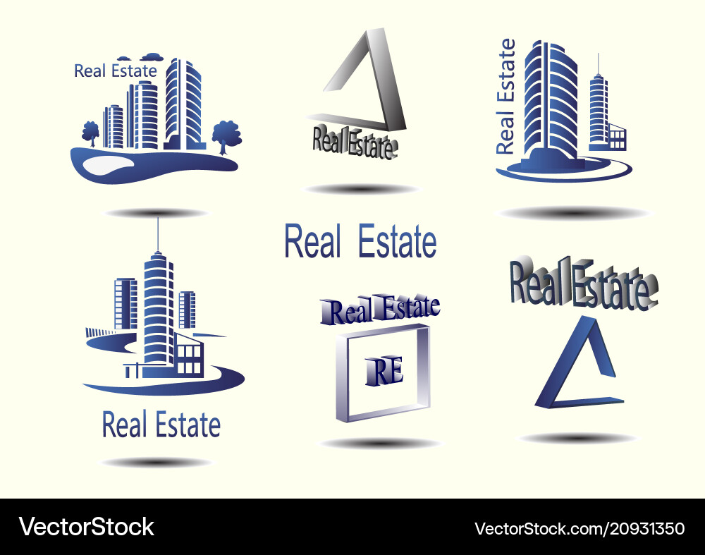 Icons for real estate construction i Icons for real estate construction i vector image