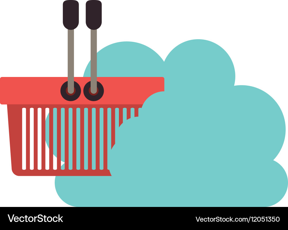 Isolated cloud computing design Vector Image