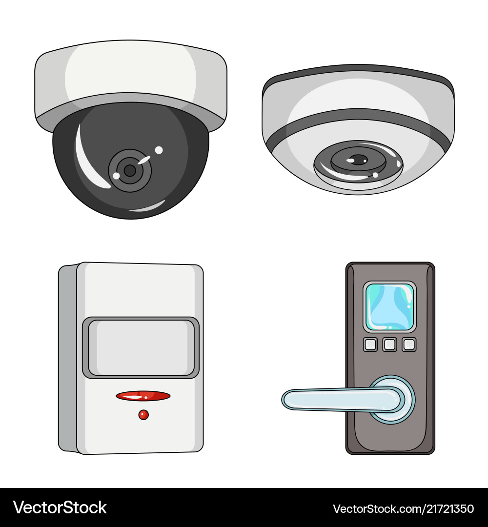 Isolated object of cctv and camera logo Vector Image