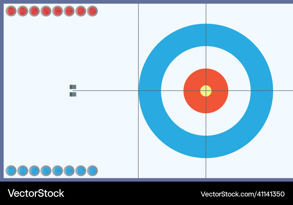 Markup curling sheet and set of stones Vector Image
