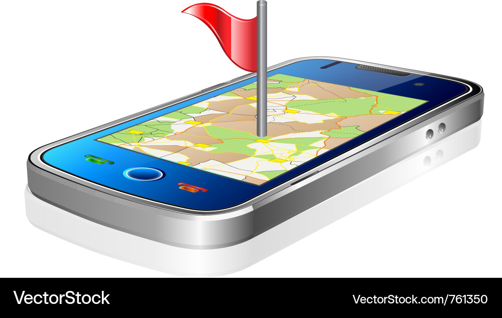 Mobile Navigation Map vector image