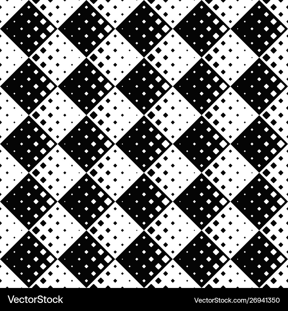 Monochrome abstract geometrical square pattern vector image