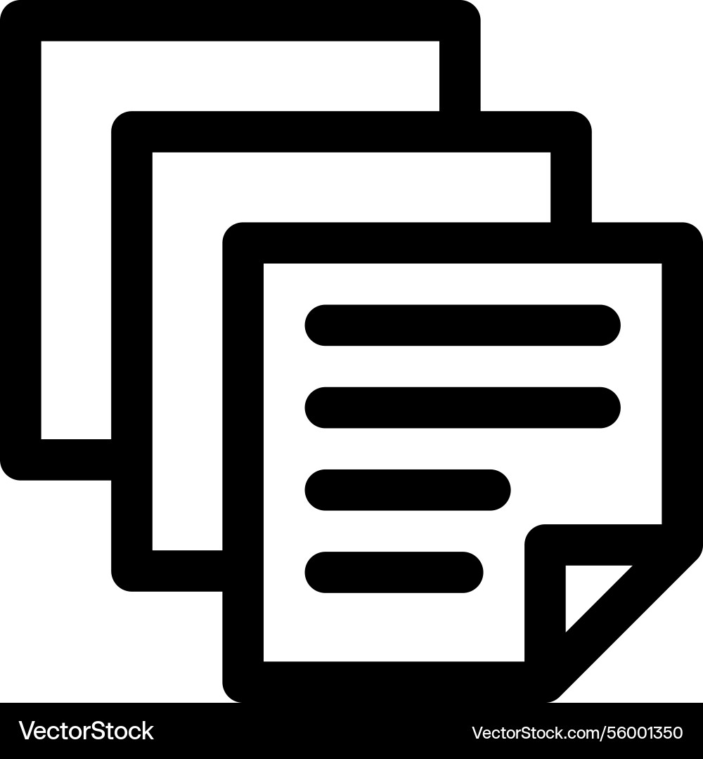 Notes icon thin linear style design isolated Notes icon thin linear style design isolated vector image