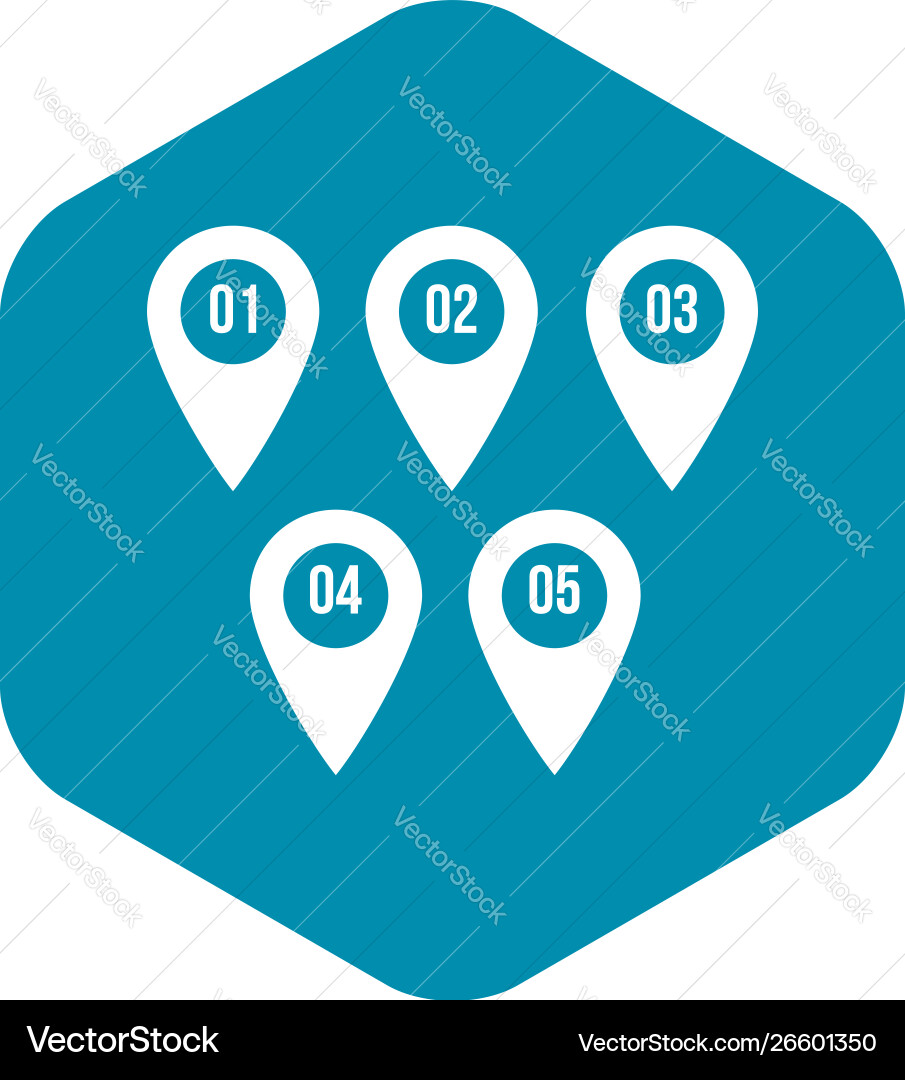 Pointer marks icon simple style Pointer marks icon simple style vector image