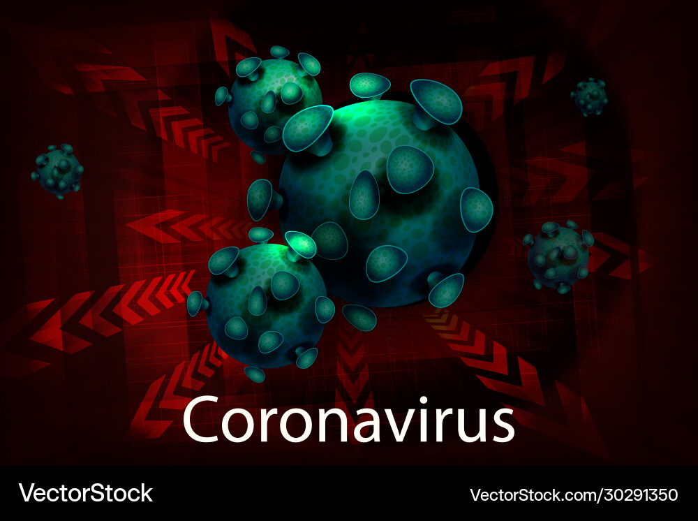 Red design with an abstract silhouette elements Vector Image
