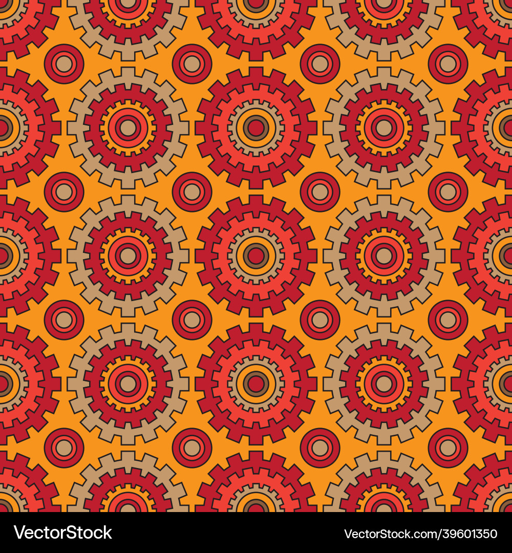 Seamless african cogs pattern design Seamless african cogs pattern design vector image