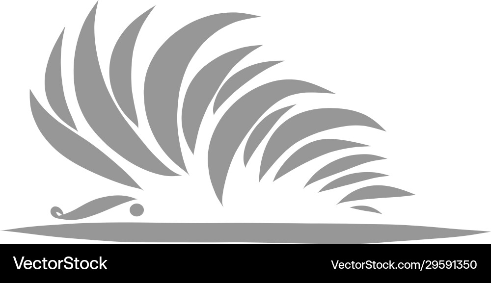 Sketch abstract image a hedgehog gray Vector Image