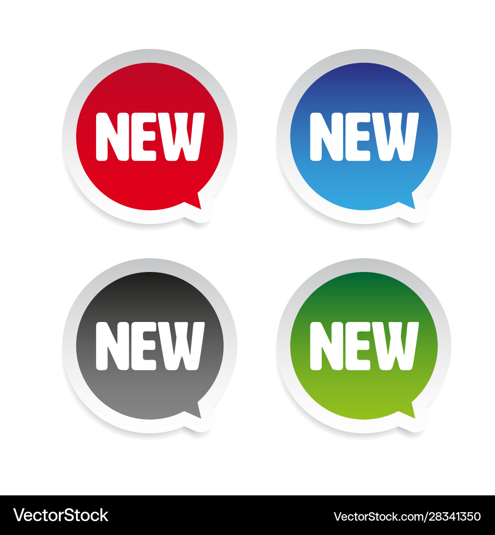 Speech Bubble Sticker - Neu Vektorbild