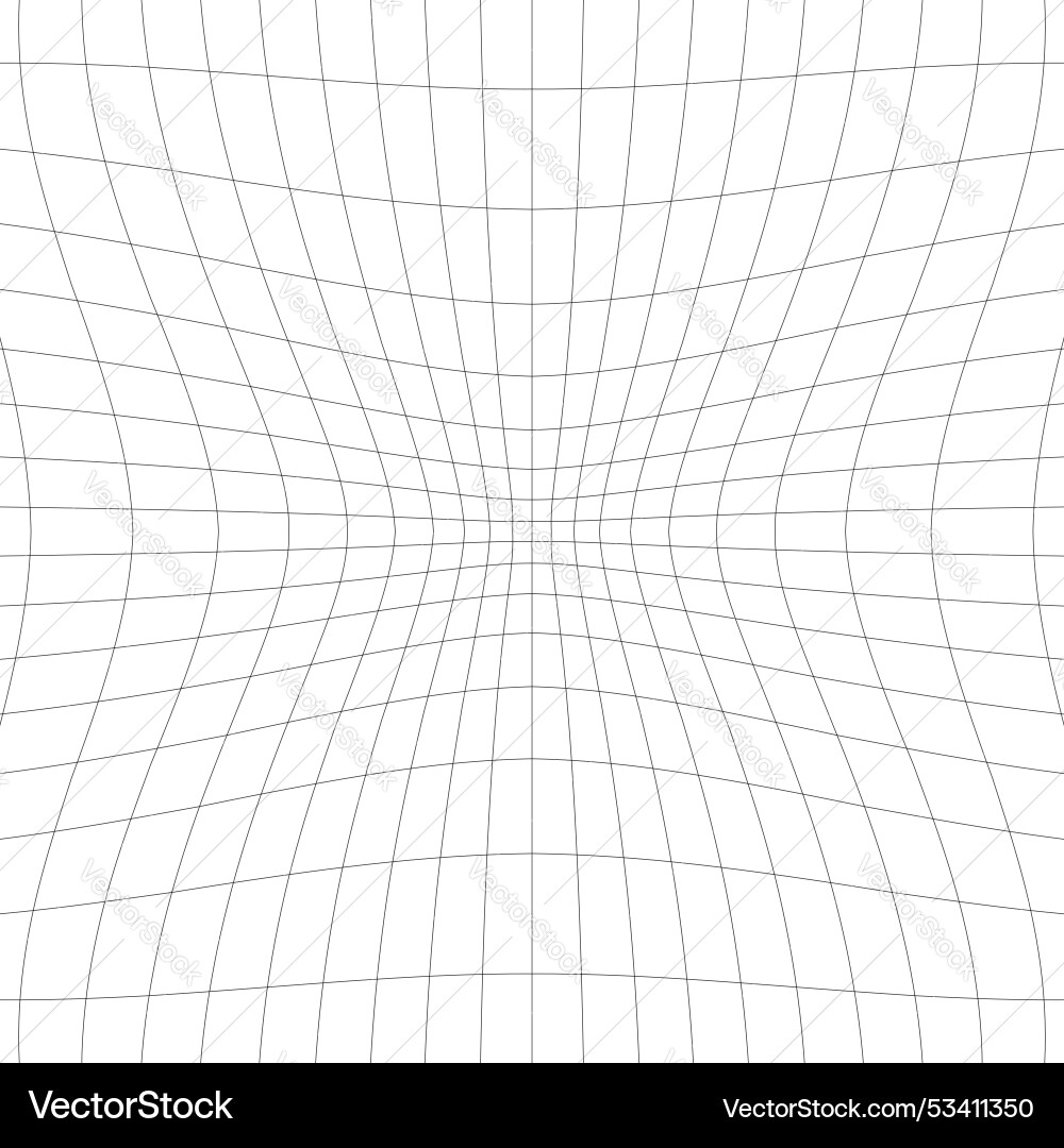 Square black and wight abstract distorted grid Square black and wight abstract distorted grid vector image
