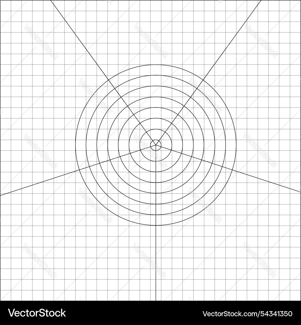 Target made of circles divided into equal sections Target made of circles divided into equal sections vector image